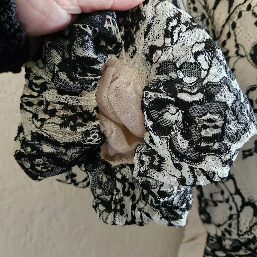 Anthropologie Dolan One-Shoulder Lace Top - Picture 4 of 11